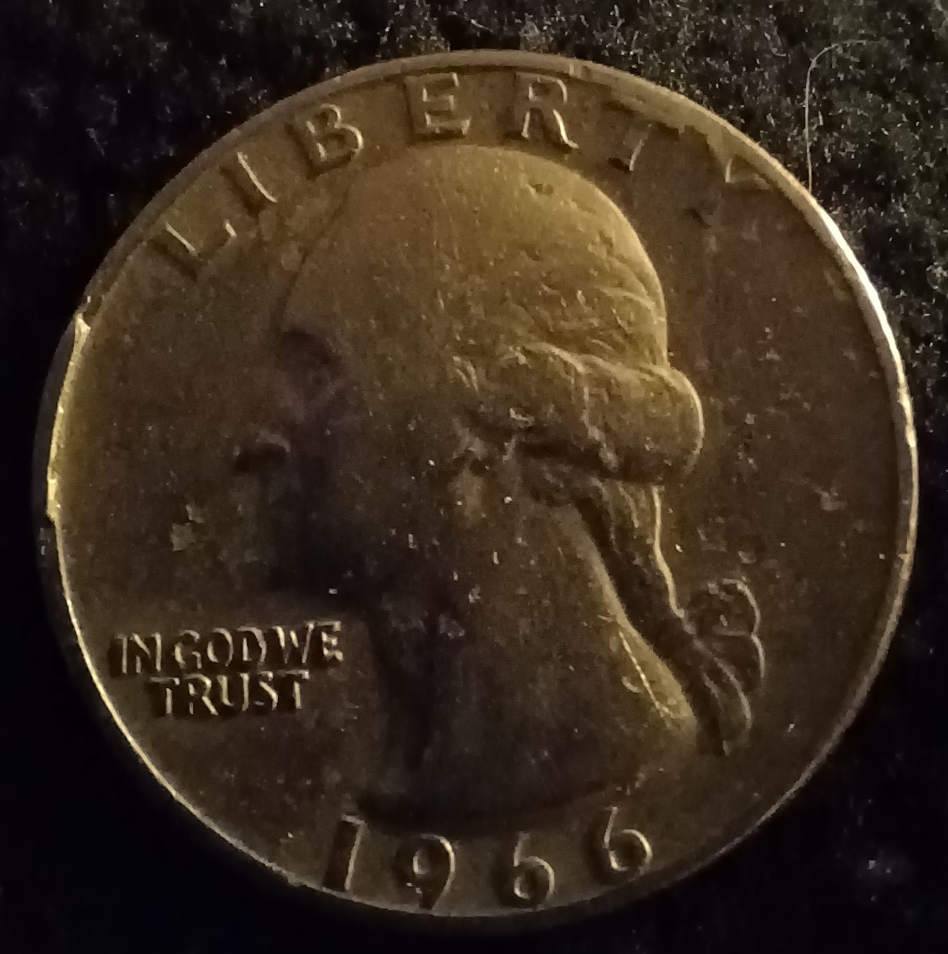1966-Quarter-With-Raised-Spot-On-Rim.